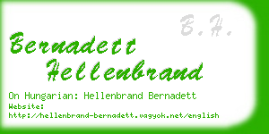 bernadett hellenbrand business card